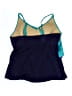 Swim by Cacique Color Block Blue Swimsuit Top Size 22 - photo 2