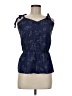 Glam 100% Polyester Blue Sleeveless Blouse Size M - photo 1