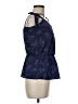 Glam 100% Polyester Blue Sleeveless Blouse Size M - photo 4