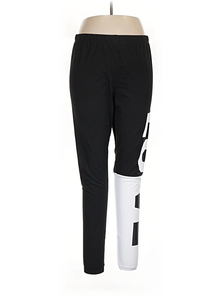 Pre-owned Shein Curve Track Pants In Black