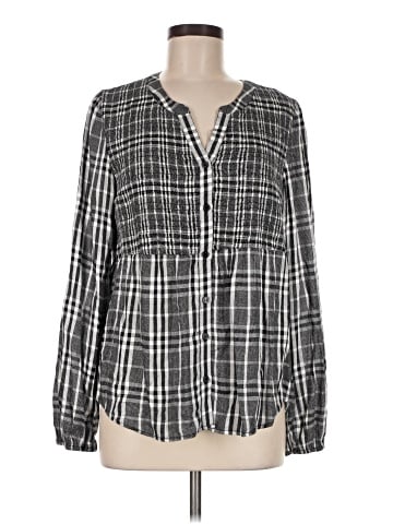 Pale Sky Long Sleeve Blouse (view 1)