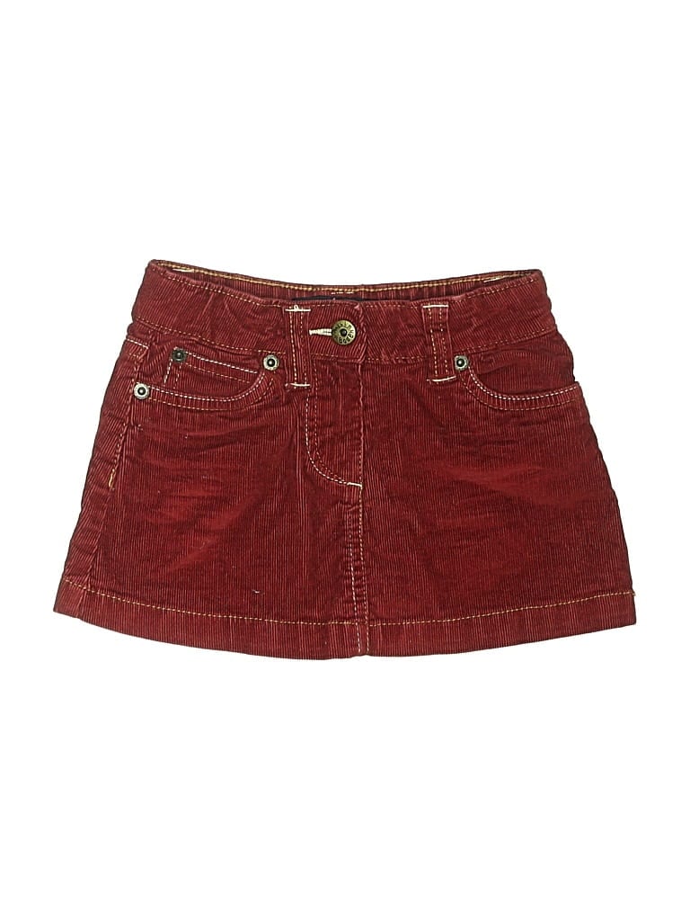 Pre-owned Mini Boden Kids' Denim Skirt In Red