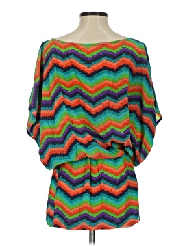 Lauren Gold Short Sleeve Silk Top (view 2)