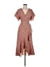Max Studio Floral Brown Casual Dress Size M - photo 1