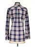 J.Crew 100% Cotton Plaid Blue Long Sleeve Button-Down Shirt Size XXS - photo 2