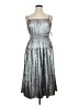 Old Navy 100% Polyester Metallic Silver Cocktail Dress Size L - photo 1