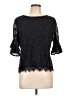 Bisou Bisou Black 3/4 Sleeve Top Size L - photo 1