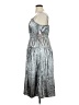 Old Navy 100% Polyester Metallic Silver Cocktail Dress Size L - photo 5