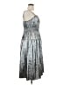 Old Navy 100% Polyester Metallic Silver Cocktail Dress Size L - photo 4