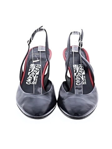 Salvatore Ferragamo Vintage Leather Slingback Heels (view 2)
