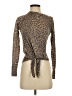 Olivaceous Animal Print Brown Turtleneck Sweater Size XS - photo 1