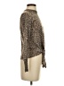 Olivaceous Animal Print Brown Turtleneck Sweater Size XS - photo 4