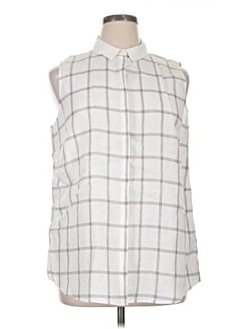Lafayette 148 New York Sleeveless Button-Down Shirt (view 1)