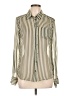 By & By 100% Polyester Stripes Green Long Sleeve Blouse Size L - photo 1