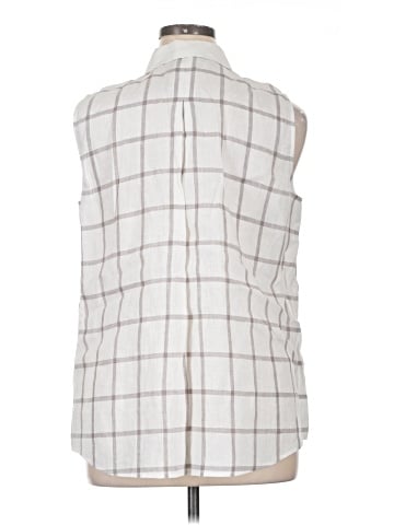 Lafayette 148 New York Sleeveless Button-Down Shirt (view 2)