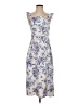 Shein 100% Polyester Floral Blue Cocktail Dress Size 4 - photo 1