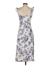 Shein 100% Polyester Floral Blue Cocktail Dress Size 4 - photo 2