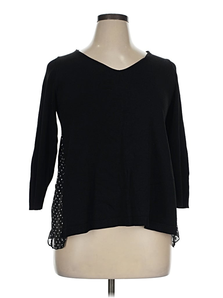 Pre-owned Lane Bryant Pullover Sweater In Black
