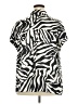 Lane Bryant 100% Polyester Animal Print Ivory Short Sleeve Blouse Size 18 - photo 2