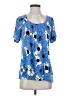Croft & Barrow Blue Short Sleeve Blouse Size S - photo 1