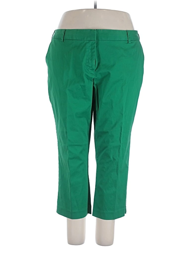 Pre-owned Lands' End Casual Pants In Green