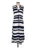 Octavia 100% Polyester Stripes Blue Casual Dress Size S - photo 1