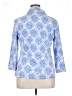 J. McLaughlin Floral Blue 3/4 Sleeve Button-Down Shirt Size XL - photo 2
