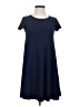 Planet Gold Solid Blue Casual Dress Size XS - photo 1