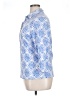 J. McLaughlin Floral Blue 3/4 Sleeve Button-Down Shirt Size XL - photo 5