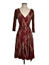 AB Studio Paisley Burgundy Cocktail Dress Size S - photo 1
