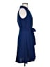 DKNY 100% Polyester Solid Blue Casual Dress Size 4 - photo 4