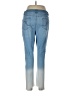 Women With Control Color Block Ombre Tie-dye Blue Jeans Size 12 - photo 2