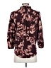 Monday Fun 100% Polyester Floral Burgundy 3/4 Sleeve Blouse Size S - photo 2