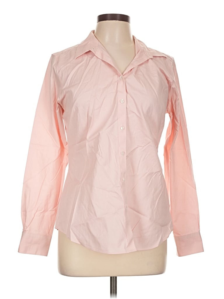 Pre-owned Brooks Brothers Long Sleeve Blouse In Pink