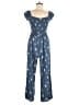 Assorted Brands 100% Rayon Stars Blue Jumpsuit Size L - photo 1