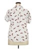 Como Vintage 100% Rayon Print White Short Sleeve Button-Down Shirt Size 2X - photo 2