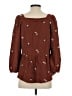 Madewell Brown 3/4 Sleeve Blouse Size S - photo 2