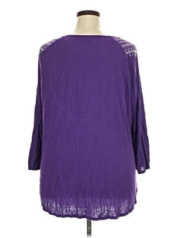 Great Northwest Indigo 3/4 Sleeve Blouse (view 2)