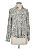 Rails Animal Print Silver Long Sleeve Blouse Size S - photo 1