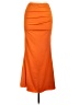 Shein Solid Orange Casual Skirt Size L - photo 1