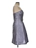 Alfred Sung 100% Polyester Metallic Silver Cocktail Dress Size 10 - photo 4