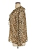 On 34th 100% Recycled Polyester Animal Print Tan Long Sleeve Blouse Size XL - photo 5