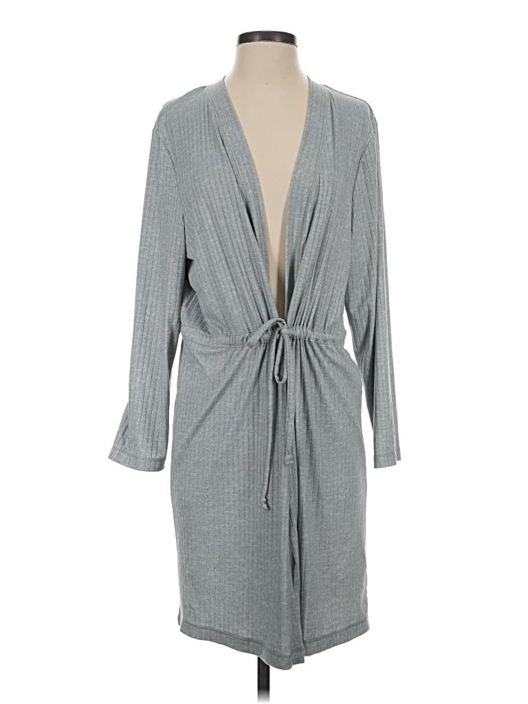 Pre-owned Jaclyn Intimates Cardigan Sweater In Gray