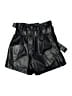 Francesca's Metallic Black Shorts Size S - photo 2
