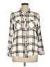 Maurices 100% Rayon Plaid Ivory Long Sleeve Button-Down Shirt Size XL - photo 1