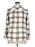 Maurices 100% Rayon Plaid Ivory Long Sleeve Button-Down Shirt Size XL - photo 2