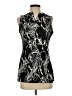 Hilton Hollis Graphic Black Sleeveless Blouse Size 2 - photo 1