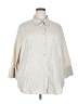 Avenue Ivory 3/4 Sleeve Button-Down Shirt Size 30 - 32 Plus - photo 1