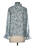 Aura 100% Polyester Blue 3/4 Sleeve Blouse Size S - photo 2