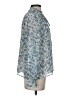 Aura 100% Polyester Blue 3/4 Sleeve Blouse Size S - photo 4